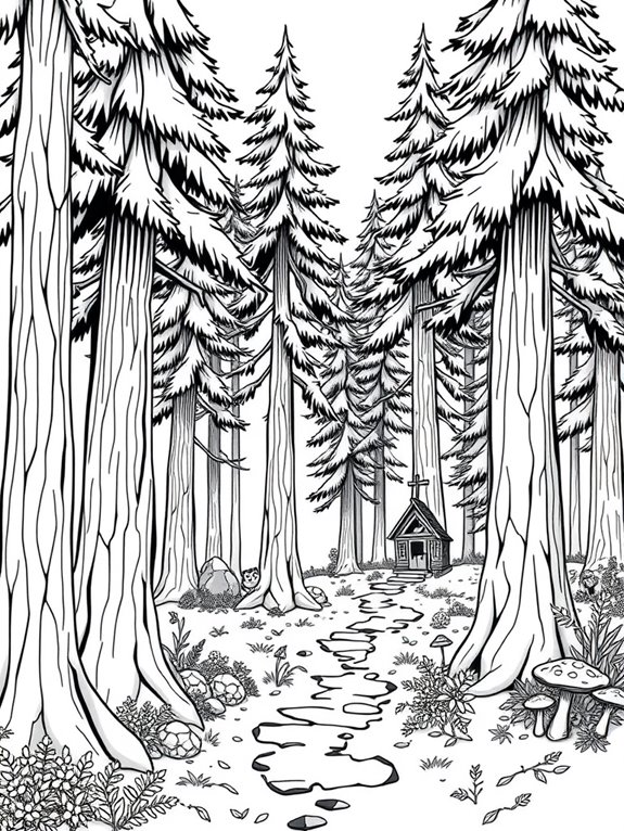 gravity falls forest scene
