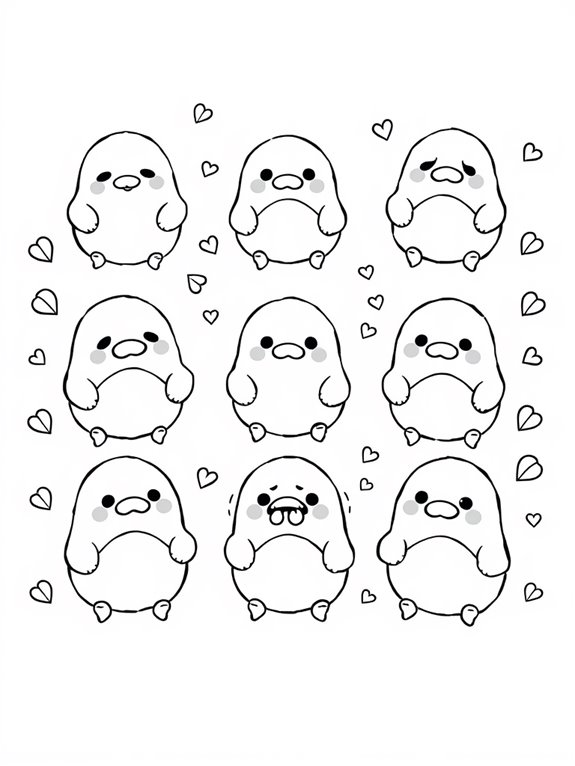gudetama s emotional expressions coloring