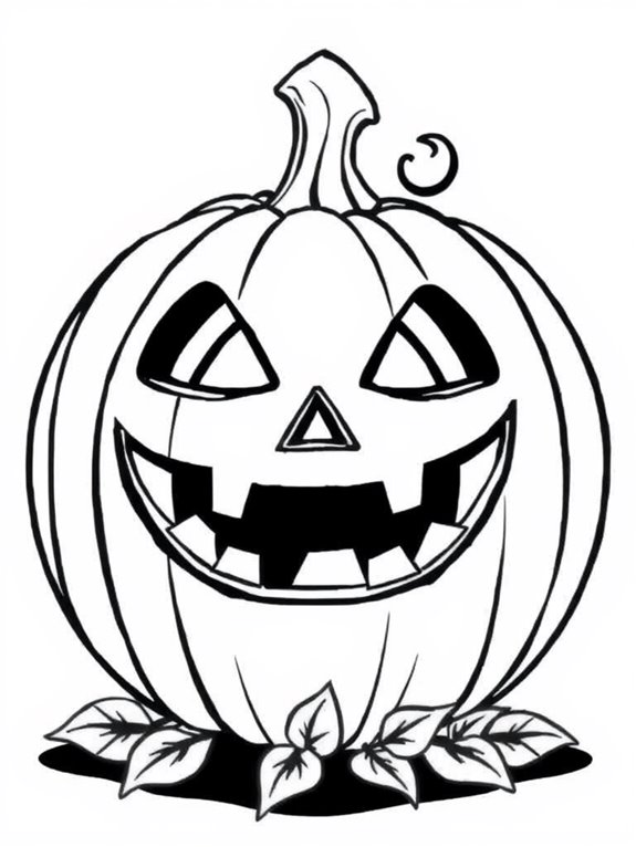 halloween pumpkin coloring activity