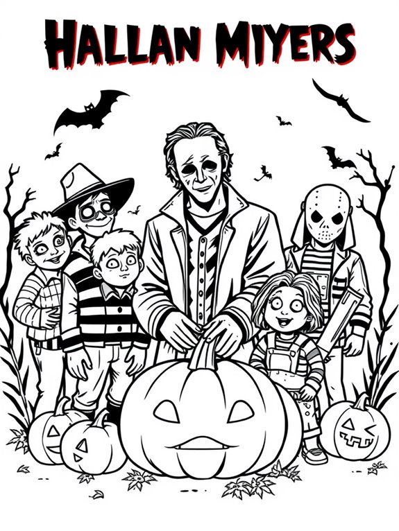 halloween themed coloring activity