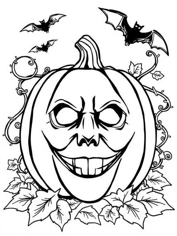 halloween themed coloring activity