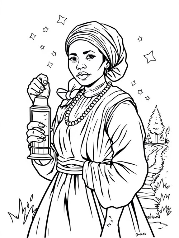 harriet tubman coloring activity