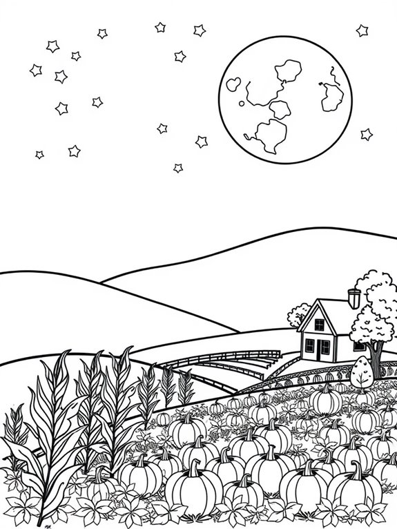 harvest moon coloring activity