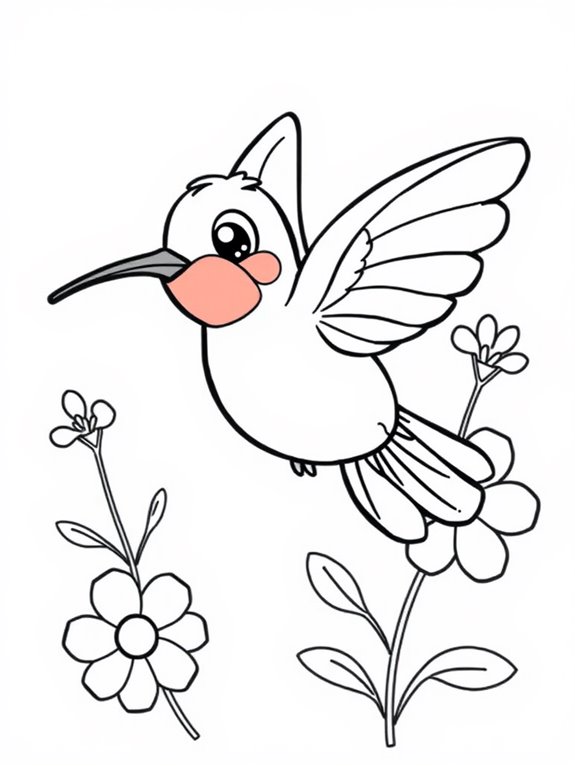 hummingbird coloring page fun