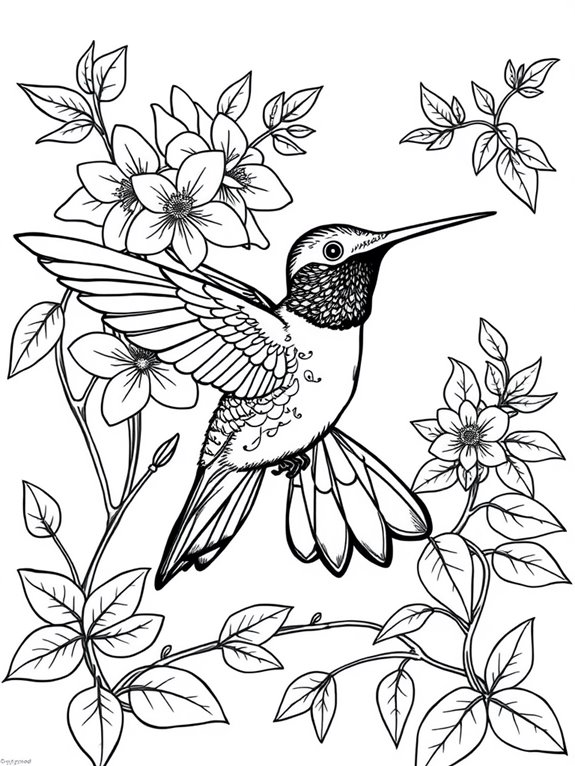 hummingbird in nature setting