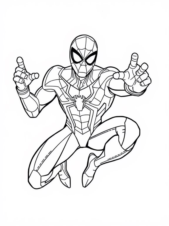 iron spiderman coloring page