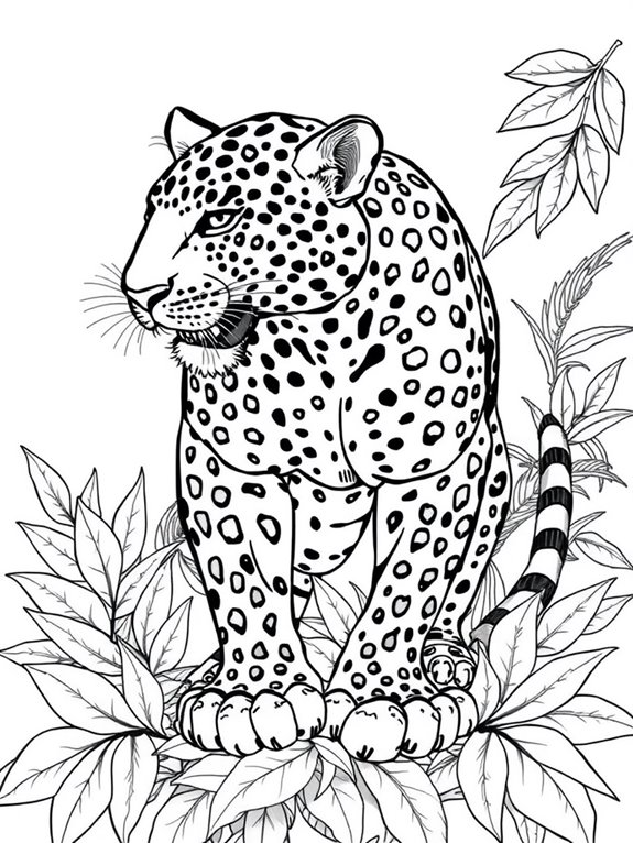 jaguar coloring activity page