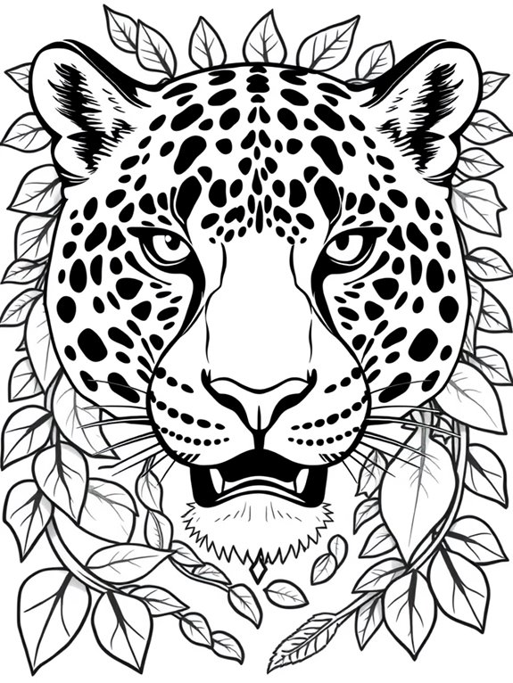 jaguar coloring page design