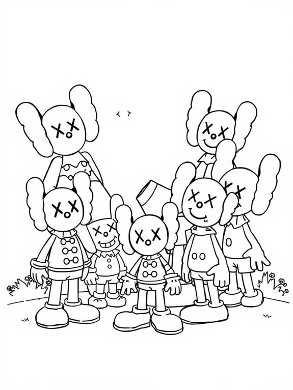 kaws friends art activity