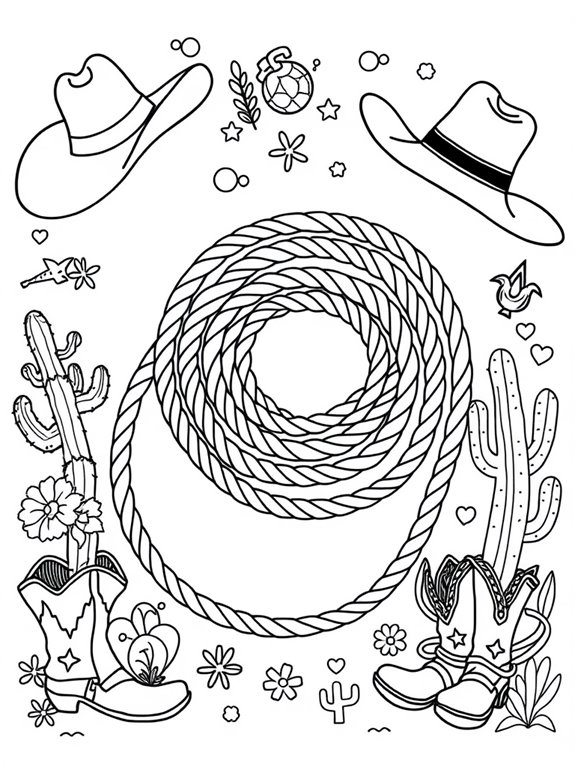 lasso and rope illustration