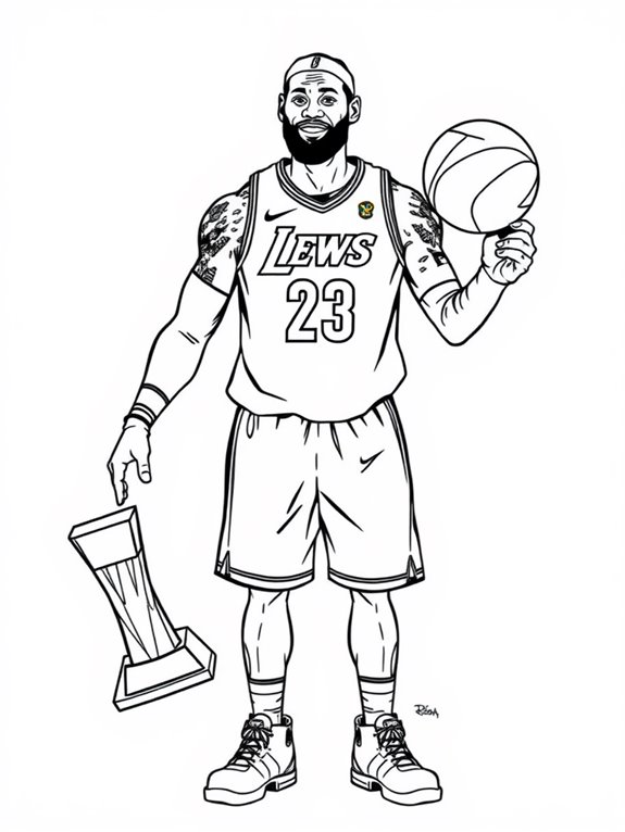 12 Free Printable LeBron James Coloring Pages For Kids 