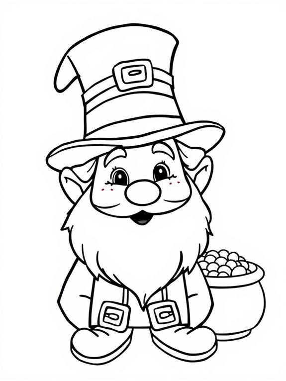 leprechaun coloring page design