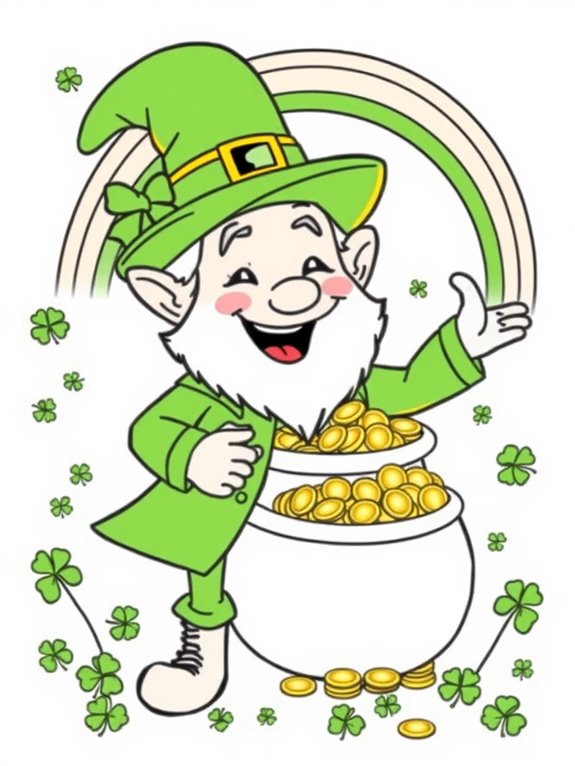 leprechaun with golden treasure