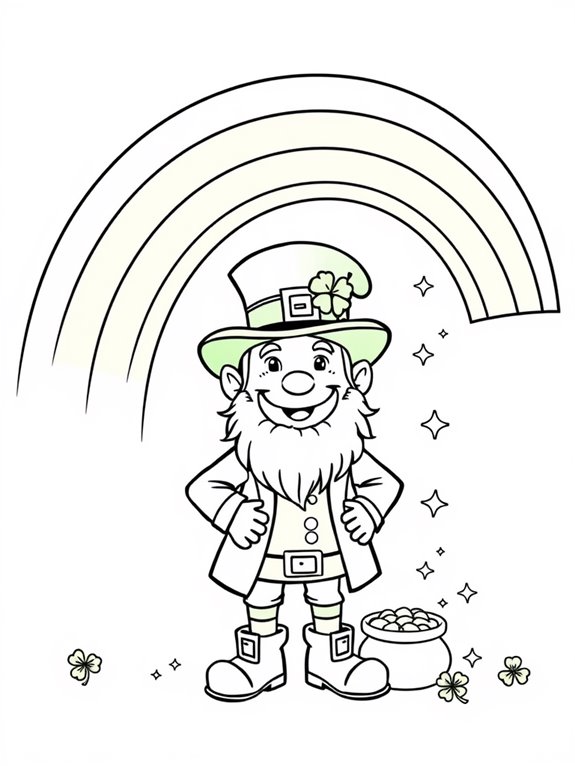 leprechaun with rainbow colors