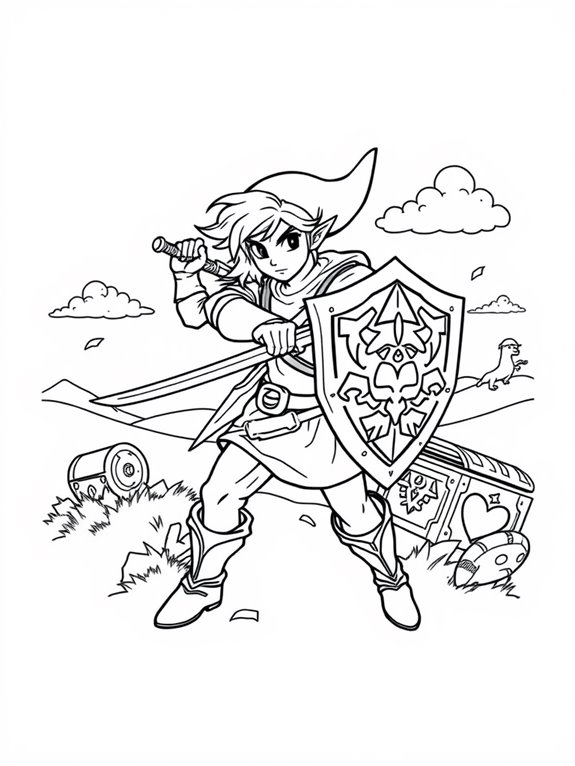 link coloring page activity