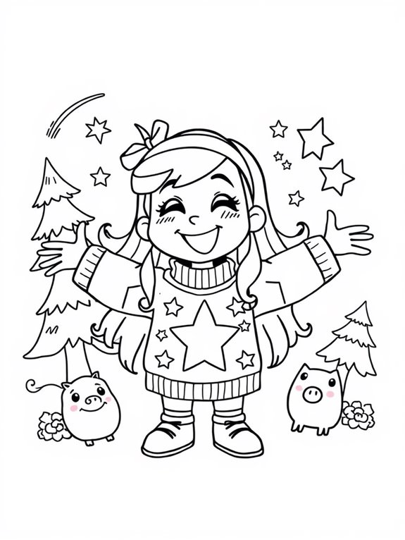 mabel pines coloring activity