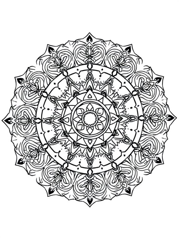 mandala coloring page design