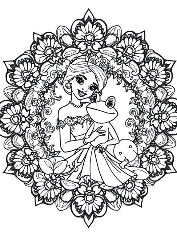mandala themed coloring page