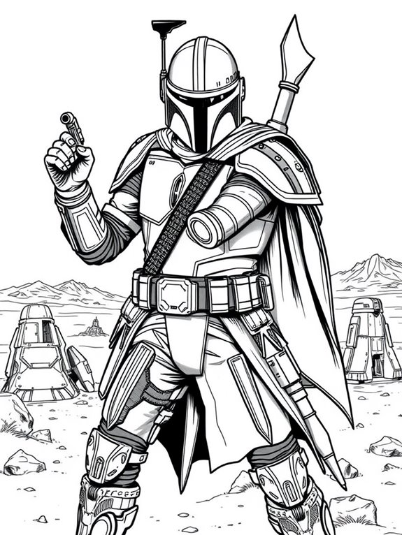 mandalorian bounty hunter art