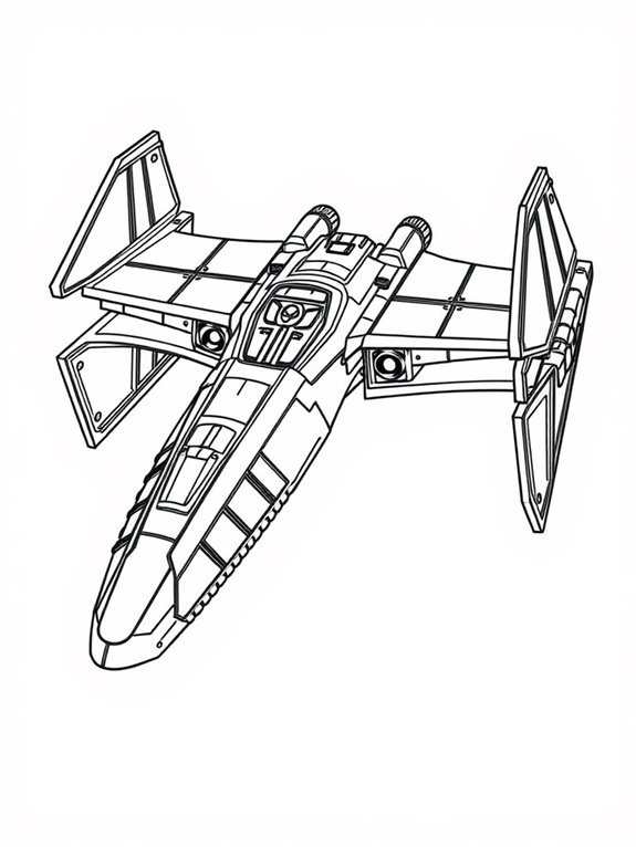 mandalorian ship coloring activity