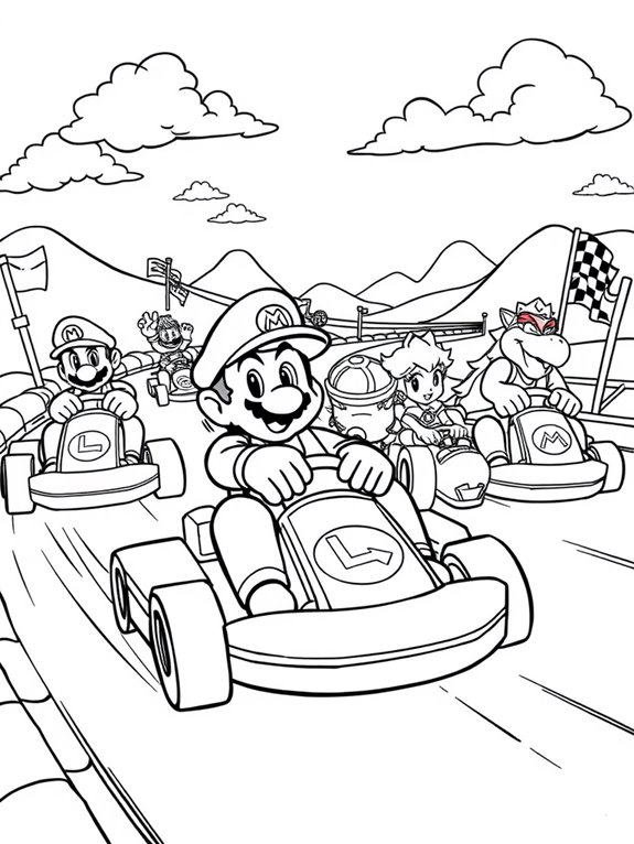 mario kart racing fun