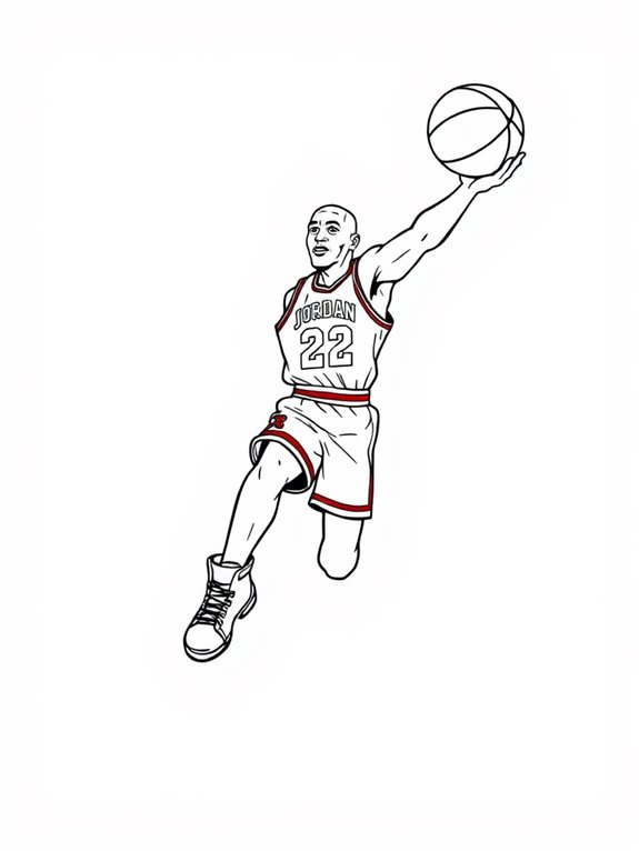 michael jordan coloring page