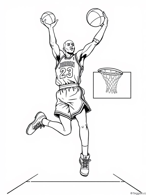 michael jordan coloring page