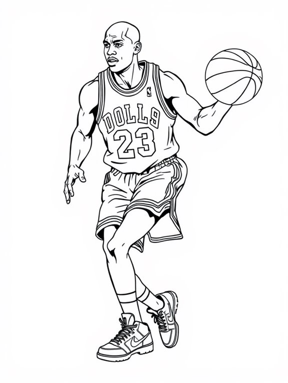 michael jordan coloring page