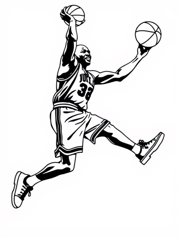 michael jordan dunking art