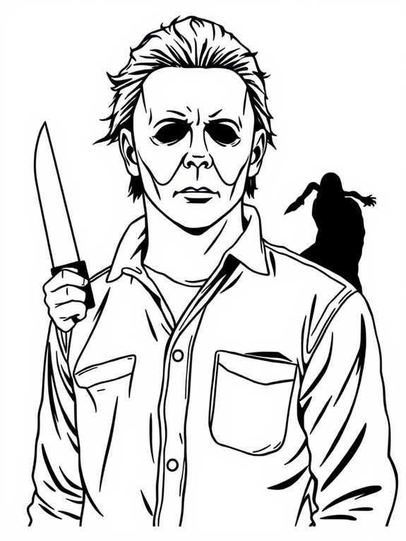 michael myers coloring page