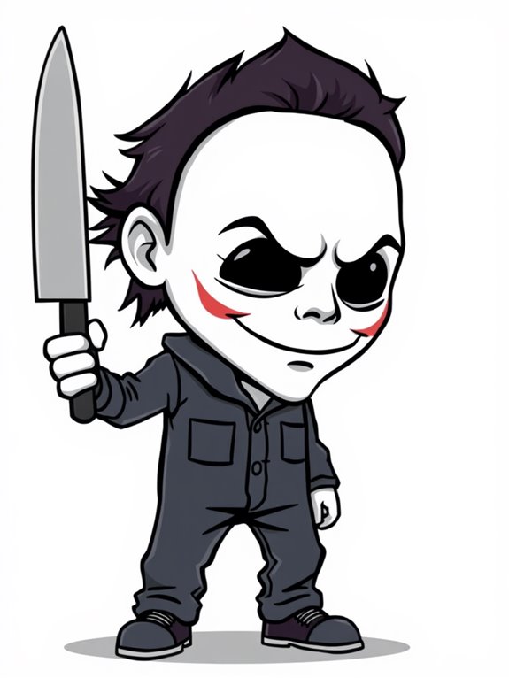 michael myers coloring page