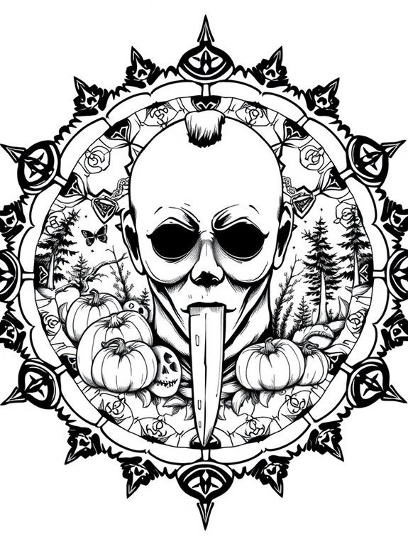 michael myers coloring page