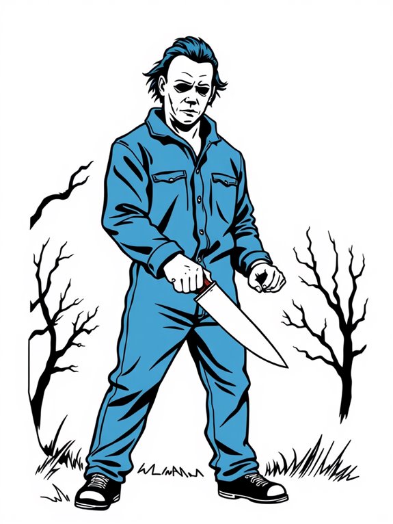 michael myers coloring page