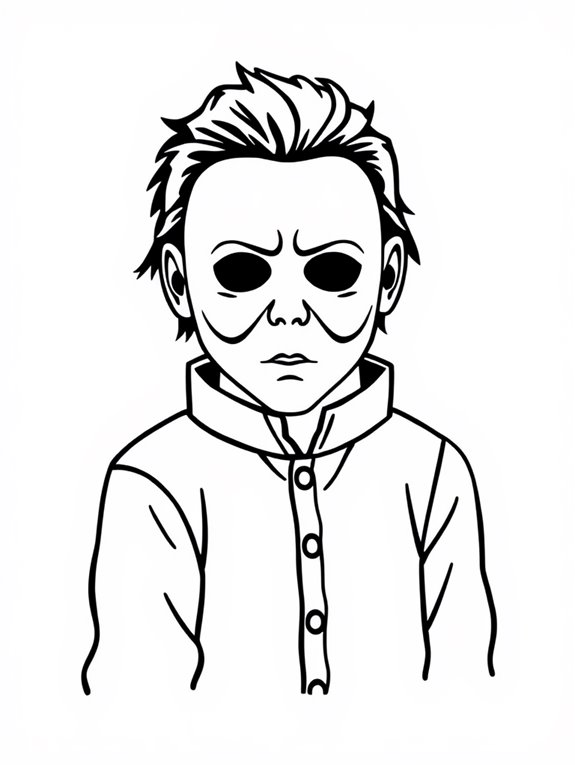 michael myers coloring page