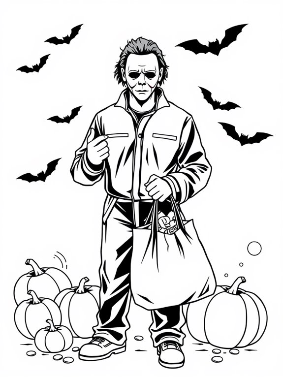 michael myers halloween coloring