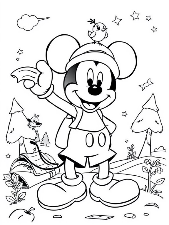 mickey mouse coloring activity