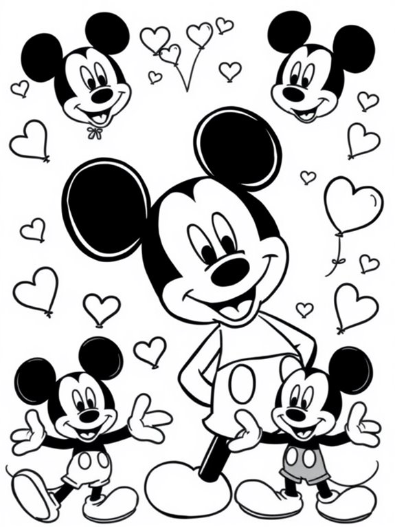 mickey mouse coloring page