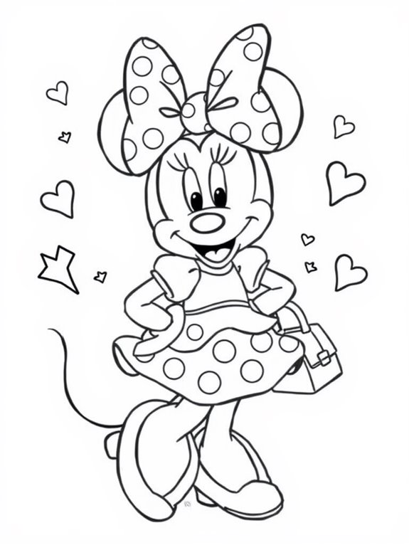 minnie mouse coloring activity