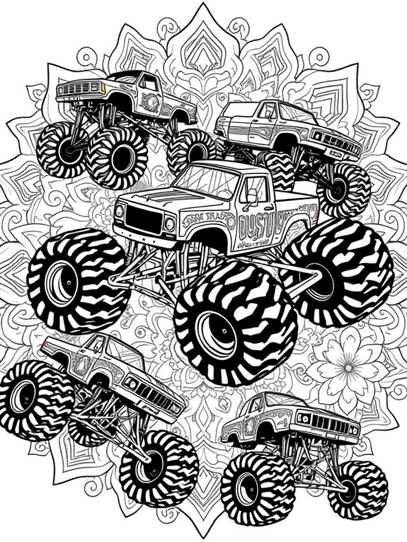 monster truck coloring page