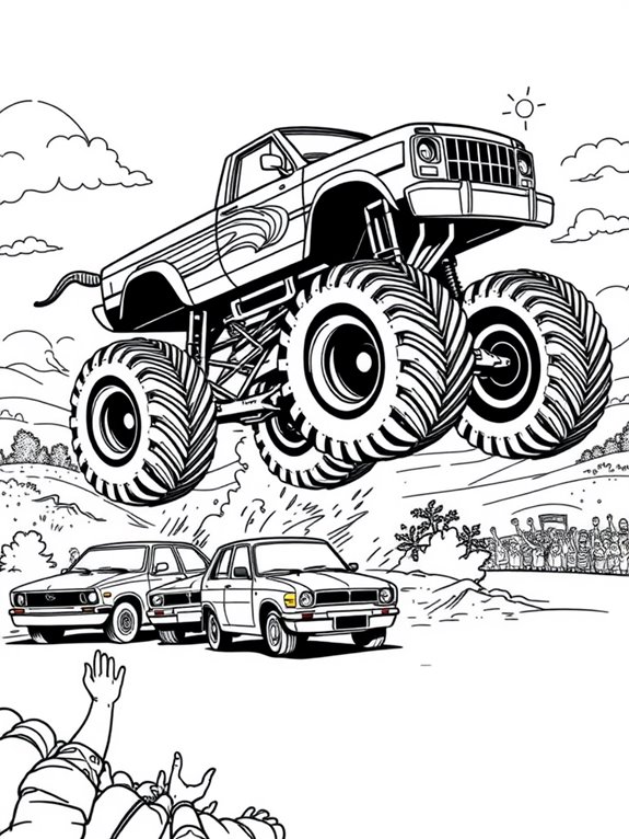 monster truck coloring page
