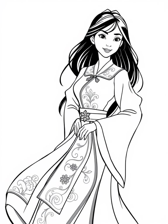 mulan in traditional attire