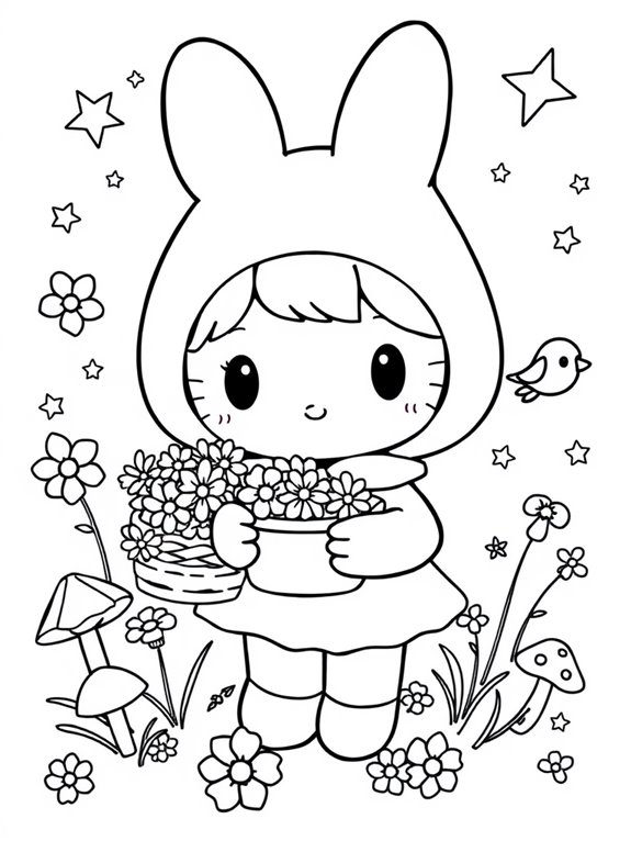 my melody coloring page