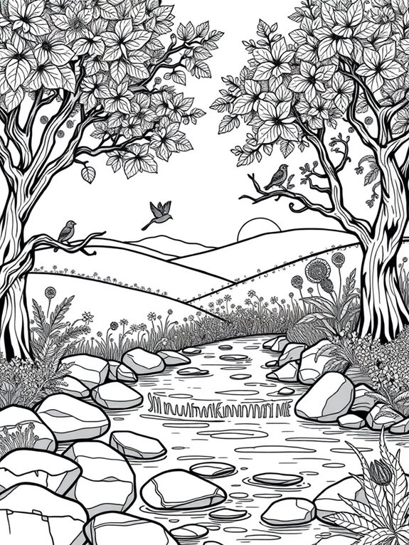 nature coloring page design