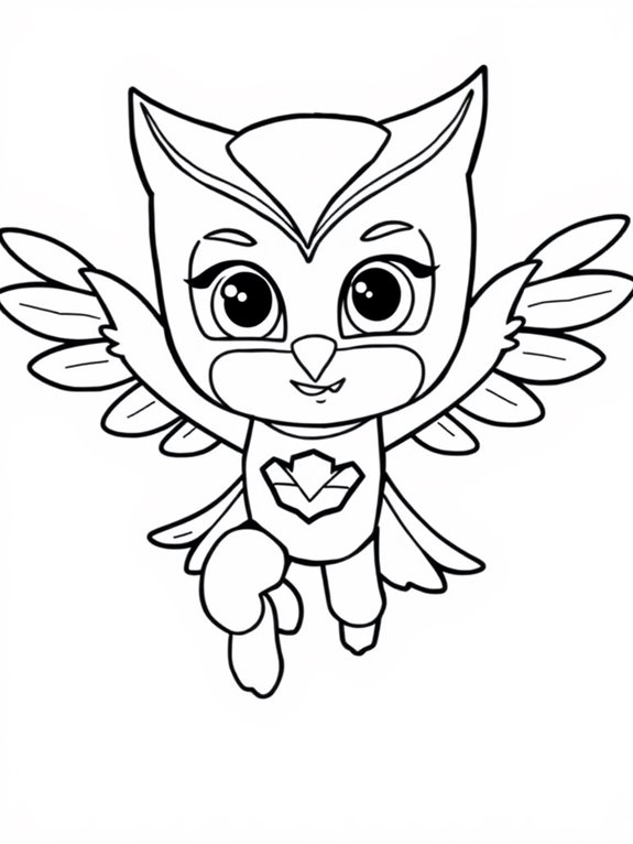owlette coloring page activity