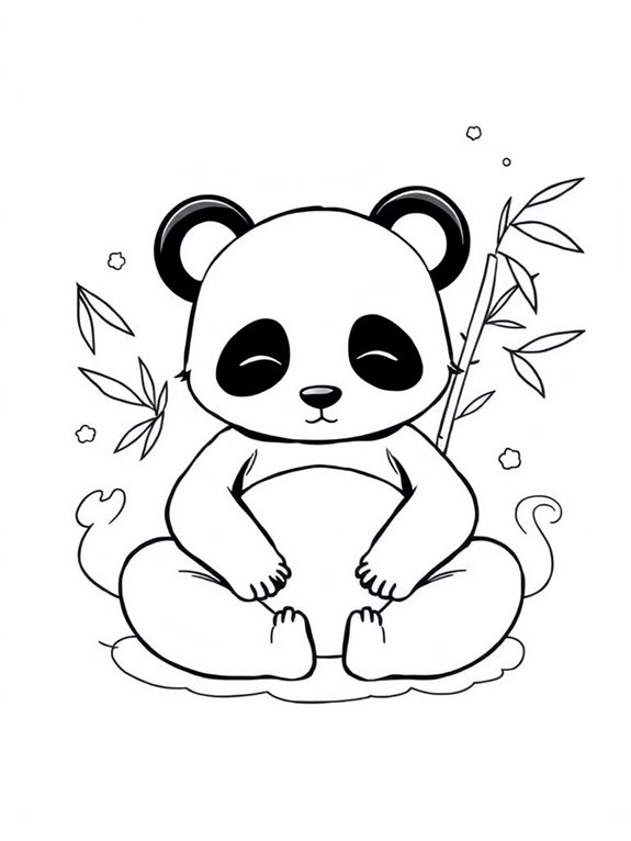 panda spirit coloring page