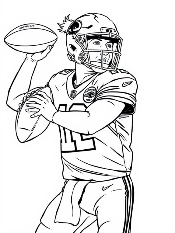 patrick mahomes coloring page