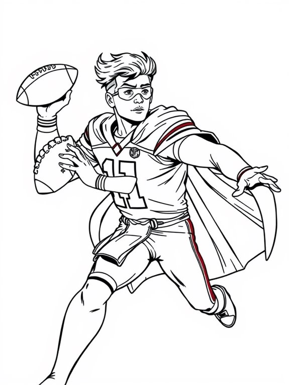 patrick mahomes coloring page