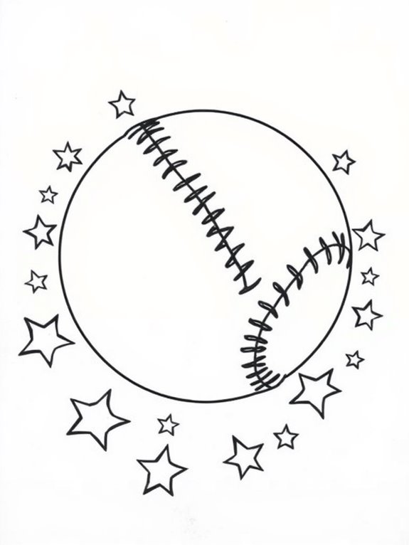 patriotic softball coloring page