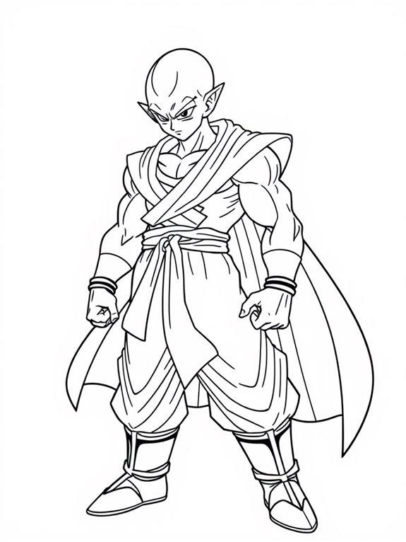 piccolo character coloring page