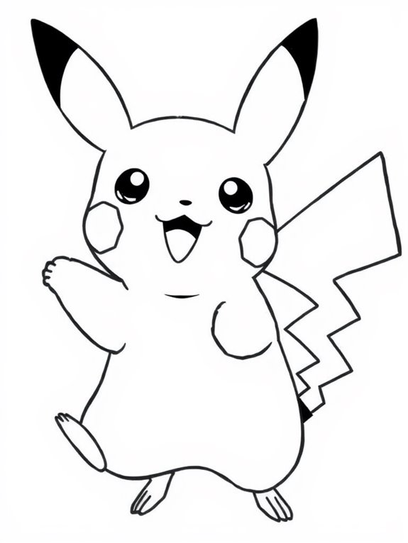pikachu coloring activity page